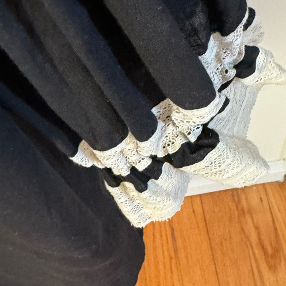 THE GREAT. Black and White Ruffle Blouse - Picture 3 of 4